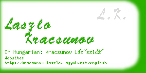 laszlo kracsunov business card